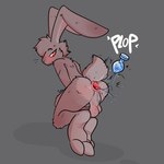 anal anal_fluids anthro anus balls blush bodily_fluids butt buttplug buttplug_pull_out buttpop feet femboy gaping gaping_anus genitals male nude plug_(sex_toy) pop_(sound_effect) red_eyes sex_toy simple_background solo xing1 lagomorph leporid mammal rabbit 1:1 absurd_res hi_res