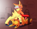 69_position animal_genitalia animal_penis anthro anthro_on_anthro anthro_penetrated anthro_penetrating anthro_penetrating_anthro anthrofied anus armband backsack balls black_pawpads black_penis blue_armband blush bodily_fluids box butt calendar canine_genitalia canine_penis container digitigrade duo ears_back erection eyes_closed face_fucking fur genitals head_in_crotch irrumatio kneeling_oral_position knot lying male male/male male_penetrated male_penetrating male_penetrating_male nude on_back oral oral_penetration pawpads penetration penile penis penis_in_mouth pink_penis pivoted_ears pokemorph raised_leg rear_view semi-anthro sex shadow shaking spread_legs spreading standing sucking text throat_swabbing trembling white_body white_fur yellow_body yellow_fur miau nintendo pokemon jetta_the_jolteon jolt_(wm149) eeveelution generation_1_pokemon jolteon pokemon_(species) english_text shaded