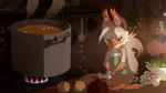 anthro apron big_tail carrot clothing cooking cozy cutlery female food fungus inside kitchen kitchen_knife kitchen_utensils knife mushroom onion plant solo stew tail tools vegetable ostinlein eurasian_red_squirrel mammal rodent sciurid tree_squirrel 16:9 absurd_res animated hi_res loop short_playtime sound webm widescreen