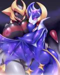 2018 altered_forme_giratina anthro anthro_on_anthro anthrofied bat big_breasts big_butt breast_squish breasts breasts_frottage butt digital_media_(artwork) dragon duo european_mythology female female/female generation_4_pokemon generation_7_pokemon genitals giratina huge_breasts legendary_pokemon looking_at_viewer looking_back lunala mammal mleonheart mythological_creature mythological_scalie mythology nintendo nipple_dip nipples pokemon pokemon_(species) pokemorph pussy scalie squish thick_thighs western_dragon wyvern