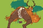 anal anal_fingering anal_masturbation antlers anus aphrodisiac ass_up beverage blush bodily_fluids breath brown_body brown_fur butt dripping_pussy female fingering fingering_self fur genital_fluids genitals hair horn light_body light_skin long_hair looking_at_viewer looking_back masturbation on_ground orange_hair presenting presenting_hindquarters presenting_pussy pussy simple_background solo vaginal vaginal_fingering vaginal_fluids vaginal_masturbation zerospanda freya_agalith faun humanoid mammal satyr 3:2 hi_res