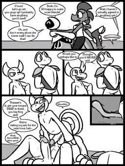 2_horns abs against_surface against_wall anal anthro anthro_on_anthro arm_grab armor balls big_balls big_penis blush bodily_fluids bottomless bottomwear breastplate cape casual_sex claws clothed clothing cute_fangs dialogue disembodied_leg dominant dominant_anthro dominant_male erection eyebrows fangs finger_claws footwear genital_fluids genitals group hands_behind_back horn humanoid_genitalia humanoid_penis internal internal_anal interspecies leg_grab long_sleeves long_tongue looking_away male male/male motion_lines mouthless muscular muscular_anthro muscular_male nude onomatopoeia open_mouth oral pants penis precum raised_eyebrows rimming robe sex shirt shoes sound_effects speech_bubble submissive submissive_anthro submissive_male tank_top teeth text thick_penis toe_claws tongue topwear ultilix european_mythology mythology caspar_(ultilix) emerald_(ultilix) leo_the_magician ruby_(ultilix) to-be-named-later amphibian demon dragon frog mythological_creature mythological_scalie scalie shadow_creature western_dragon 2025 comic english_text greyscale monochrome brother_(lore) brother_and_sister_(lore) sibling_(lore) sister_(lore)