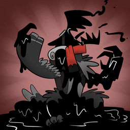 backpack scarf solo transformation trevor-fox avian bird corvid goo_creature monster oscine passerine 1:1 hi_res