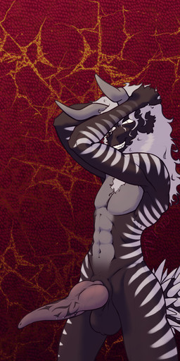 abs anthro balls fur genital_piercing genital_tattoo genitals grabbing_head knot knotted_penis looking_at_viewer male mane muscular muscular_male nude penis penis_piercing penis_tattoo piercing seductive side_view simple_background smile smirk solo spiked_tail spikes spikes_(anatomy) tail tattoo vein veiny_penis pitta_the_italian mythology dragon furred_dragon furred_scalie mythological_creature mythological_scalie scalie absurd_res hi_res