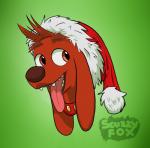 ambiguous_form ambiguous_gender open_mouth simple_background smile solo tongue scuzzyfox dr._seuss how_the_grinch_stole_christmas! max_(the_grinch) canid canine canis domestic_dog mammal 2018 absurd_res headshot_portrait hi_res portrait