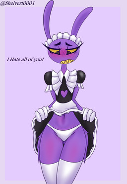 Rating: q
ID: 5657609
Date: 2025-06-21 08:06:01 -0400
Status: pending
Score: 13
absurd_res anthro blush clothing glitch_productions hi_res jax_(tadc) lagomorph legwear leporid maid_uniform male mammal panties rabbit shelvert0001 solo stockings the_amazing_digital_circus underwear uniform post #5657609