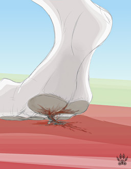 anthro crush gore macro micro stamp stomping trampling shiraclawr canid canine canis mammal mouse murid murine rodent wolf absurd_res hi_res