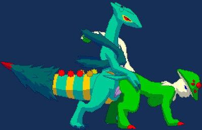 2_penises all_fours animal_genitalia animal_penis anthro bent_over bodily_fluids bouncing_breasts breasts claws cum cum_inflation cum_inside cum_on_ground cum_pool doggystyle double_penetration duo erection female female_penetrated from_behind_position fur genital_fluids genitals green_body green_fur hemipenes inflation male male/female male_penetrating male_penetrating_female multi_genitalia multi_penis nude penetration penile penile_penetration penis penis_in_vagina pull_out red_eyes sex simple_background toe_claws transparent_background vaginal vaginal_penetration tsunamidusher nintendo pokemon breloom generation_3_pokemon generation_6_pokemon mega_evolution mega_sceptile pokemon_(species) 2016 alpha_channel animated digital_media_(artwork) pixel_(artwork) pixel_animation
