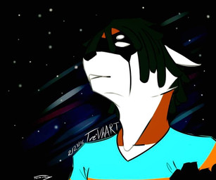 anthro dreadlocks male mask night solo star trevhart trevon domestic_cat felid feline felis mammal procyonid raccoon 6:5