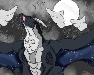 after_vore bodily_fluids drooling feral footprint kzuryo looking_at_viewer male neck_bulge night oral_vore pawprint paws rubbing saliva simple_background sitting solo tongue tongue_out vore wings zero_(z3r0_gt) z3r0_gt european_mythology mythology dragon mammal mythological_creature mythological_scalie scalie western_dragon 5:4 shaded traditional_media_(artwork)