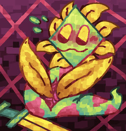 2_penises animal_genitalia animal_penis big_penis black_background blush blush_lines feral genitals green_body hemipenes looking_down male melee_weapon multi_genitalia multi_penis multicolored_body penis pink_background pink_body plant simple_background smile solo sword tapering_penis weapon yellow_eyes yellow_penis yellow_petals yellow_sword scaliescum darkner elemental_creature flora_fauna floradinn reptile scalie snake colored_line_art hi_res