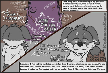 anthro broken_heart cheat cheating_girlfriend cuck cuckold_pov degradation degradation_text door female humiliation humiliation_fetish humiliation_text infidelity male male/female motion_lines out_of_frame paco_(kedamonokamu) speech_bubble text text_box text_emphasis xxx kedamonokamu canid canine canis chihuahua domestic_dog mammal toy_dog