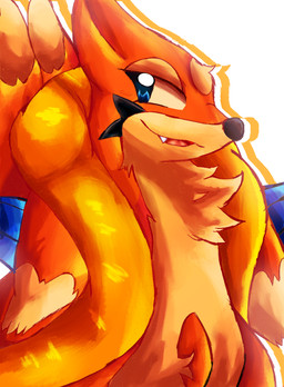 2_tails anthro arm_fin blue_eyes blue_fin cute_fangs fangs fin flotation_sac fluffy fur male multi_tail neck_tuft open_mouth open_smile orange_body orange_fur simple_background smile solo tail tan_body tan_fur teeth tuft white_background felipotyphlosion nintendo pokemon floatzel generation_4_pokemon mammal mustelid otter pokemon_(species) absurd_res colored colored_line_art digital_drawing_(artwork) digital_media_(artwork) hi_res