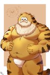 anthro belly big_belly clothing kemono male mature_male moobs overweight overweight_male simple_background solo underwear hfengfffff garfield_(series) the_garfield_movie_(2024) vic_(garfield) domestic_cat felid feline felis mammal 2024 hi_res