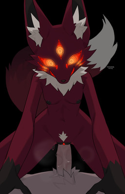 7_eyes anthro anthro_on_anthro anthro_penetrated anthro_penetrating anthro_penetrating_anthro areola black_areola black_background black_body black_fur black_inner_ear black_markings black_nipples breasts clitoris dipstick_tail duo erection female female_anthro female_focus female_penetrated fingers first_person_view fluffy fluffy_tail front_view fur fur_markings genitals gloves_(marking) glowing glowing_eyes grin grinning_at_viewer humanoid_genitalia humanoid_penis inner_ear_fluff long_tail looking_at_viewer male male/female male_anthro male_penetrating male_penetrating_female male_pov markings multi_eye multicolored_body multicolored_fur neck_tuft nipples nude nude_anthro nude_female orange_eyes penetration penile penile_penetration penis penis_in_vagina pubes purple_body purple_fur red_clitoris red_teeth ringed_eyes sex shallow_penetration sharp_teeth simple_background slim slim_anthro slim_female small_breasts smile smiling_at_viewer solo_focus straddling straddling_penis tail tail_markings teeth tuft vaginal vaginal_penetration white_body white_fur white_inner_ear_fluff white_markings white_pubes white_tail_tip white_tuft kaltespur ambiguous_species canid canine fox mammal absurd_res hi_res