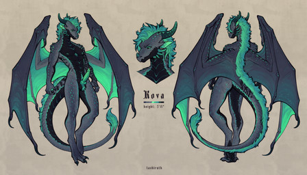 animal_genitalia anthro balls black_body black_scales blue_body blue_hair blue_scales blue_wings claws crotch_fur digitigrade ear_piercing erection facial_horn facial_spikes genital_piercing genitals green_body green_hair green_membrane green_scales green_wings grey_body grey_scales hair horn jaw_spikes male mane membrane_(anatomy) nipple_piercing nipples nose_horn nude nude_anthro nude_male palette penis penis_piercing piercing scales sheath solo spikes spikes_(anatomy) stripes tail tail_tuft tattoo text tuft tufted_fur wings tashiroth mythology dragon mythological_creature mythological_scalie scalie 7:4 absurd_res english_text full-length_portrait headshot_portrait hi_res model_sheet portrait signature