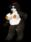 anthro big_breasts black_hair breasts clothing clothing_pull countershade_torso countershading female hair highlights_(coloring) huge_breasts looking_at_viewer panties panty_pull pasties red_highlights simple_background slightly_chubby solo thick_thighs transparent_background underwear underwear_pull wide_hips goldenstout blizzard_entertainment warcraft ikusame bear mammal pandaren alpha_channel