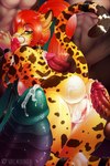 2016 2:3 anthro anus bad_dragon balls big_butt big_pussy bodily_fluids breasts butt cheetah cum cum_on_body cum_on_butt cum_on_face digital_media_(artwork) english_text erection felid feline female flint_(bad_dragon) fur gangbang genital_fluids genitals group group_sex hair hi_res humanoid_genitalia humanoid_penis kneeling latex long_hair looking_at_viewer looking_back male male/female mammal mature_anthro mature_female nipples penis plump_labia ponytail pussy raised_tail rear_view red_hair rika_ibori sex shaded signature spots tail text thick_thighs thigh_gap valkoinen white_body white_fur yellow_body yellow_fur