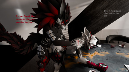 anthro breasts duo female forced fur genitals male male/female nipples penis rape sex text dark_the_rexo trix_(origin) nardoragon 16:9 3d_(artwork) 4k absurd_res digital_media_(artwork) english_text hi_res widescreen
