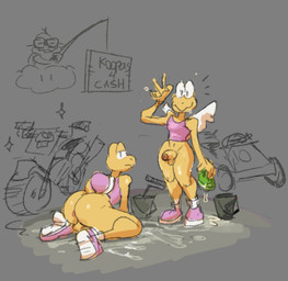 all_fours anthro anus balls big_butt bodily_fluids bottomless bucket butt car_wash clothed clothing container cute_fangs duo_focus erection fangs feathered_wings feathers femboy footwear frown genitals gesture glans go-cart group hand_gesture humanoid_genitalia humanoid_penis looking_at_viewer looking_back male motorcycle penis pink_clothing pink_footwear pink_shell pink_shirt pink_shoes pink_tank_top pink_topwear raised_hand red_anus red_glans shell shirt shoes standing sweat tank_top teeth text thick_thighs topwear trio v_sign vehicle water white_body white_clothing white_feathers white_footwear white_shell white_shoes white_wings wide_hips wings yellow_balls yellow_penis catnapstar mario_bros nintendo koopa koopa_paratroopa koopa_troopa lakitu reptile scalie tortoise turtle colored_sketch english_text sketch