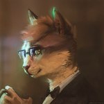 anthro brown_body brown_fur clothed clothing eyewear fingers fur glasses male rectangular_glasses smile solo text wearing_glasses whiskers white_whiskers nomax patreon starpaw_(breadyslab) domestic_cat felid feline felis mammal 1:1 2021 bust_portrait digital_media_(artwork) digital_painting_(artwork) hi_res portrait url trans_(lore) trans_man_(lore)