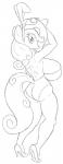 anthro breasts clothing female solo sarcolopter equid equine horse mammal pony monochrome