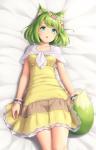 alternative_fashion clothed clothing country_lolita dress female green_eyes green_hair hair j-fashion lolita_(fashion) lying solo sand-rain animal_humanoid canid canid_humanoid canine canine_humanoid fox_humanoid humanoid mammal mammal_humanoid 2018 hi_res