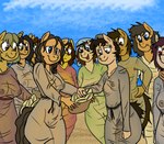 ancient_judea animal_genitalia anthro bread clothing desert equine_genitalia female food genitals group gynomorph historical_porn history intersex picnic religion simple_background translucent translucent_clothing juninhooficial judaism leah_(juninhooficial) equid equine horse mammal pony absurd_res hi_res story story_in_description