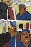 2:3 age_difference anthro bear clothing comic controller dialogue electronics english_text female game_controller group hat headgear headphones headwear hi_res human male mammal markwulfgar size_difference slightly_chubby speech_bubble text young young_anthro young_male
