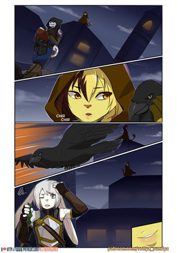 ambiguous_gender anthro curled_tail female male outside patreon_logo patreon_username smile tail text tongue tongue_out sollyz patreon avian bird canid canine canis corvid corvus_(genus) felid lagomorph leporid lion mammal oscine pantherine passerine rabbit raven wolf 2021 comic url