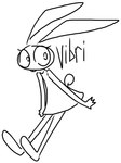 4_fingers anthro big_eyes black_line_art buckteeth clothed clothing dress eyelashes female fingers long_ears scut_tail short_tail simple_background solo standing tail teeth thin_calves thin_legs thin_thighs white_background the_weaver vib-ribbon vibri lagomorph leporid mammal rabbit black_and_white character_name digital_media_(artwork) monochrome sketch