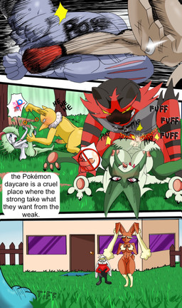 anthro bodily_fluids crying cum cum_drip cum_in_vagina cum_inside dripping ejaculation erection female forced from_front_position genital_fluids group male male/female mating_press nude nude_female punch rape sex tears text pantyking nintendo pokemon eeveelution generation_1_pokemon generation_3_pokemon generation_4_pokemon generation_7_pokemon generation_8_pokemon generation_9_pokemon hypno_(pokemon) incineroar kirlia lopunny meowscarada pokemon_(species) raboot vaporeon absurd_res comic english_text hi_res