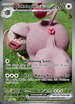 animal_genitalia animal_penis anus backsack balls big_balls bodily_fluids cum feral genital_fluids genitals huge_balls hyper hyper_balls hyper_genitalia looking_at_viewer male penis pokemon_card porcine_penis presenting presenting_balls solo text dc15_a nintendo pokemon generation_9_pokemon mammal oinkologne pokemon_(species) shiny_pokemon suid suine sus_(pig) absurd_res english_text hi_res