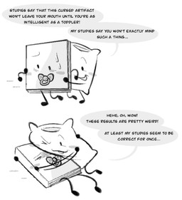 ageplay ambiguous_gender book dialogue duo not_furry object_in_mouth pacifier pacifier_in_mouth pillow roleplay smile text clockstops3am conditional_dnp battle_for_dream_island object_shows book_(bfdi) pillow_(bfdi) animate_inanimate living_book living_pillow english_text greyscale hi_res monochrome