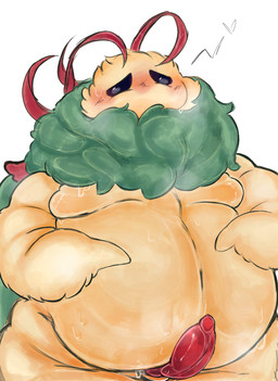 antennae_(anatomy) anthro belly big_belly bodily_fluids bulge compound_eyes erection fur genitals heart_symbol insect_wings kedama_(hoshikodomo) male neck_tuft nervous no_pupils overweight overweight_male penis solo steam steamy_breath steamy_penis sweat sweaty_genitalia sweaty_penis tan_body tapering_penis tuft wings hoshi_kodomo hollow_knight_(franchise) team_cherry fan_character arthropod insect lepidopteran moth hi_res