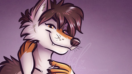 anthro female solo nicnak044 sandra_(roanoak) canid canine canis mammal wolf 16:9 cropped digital_media_(artwork) preview shaded widescreen