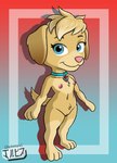 anthro blue_eyes breasts collar female fur genitals hair looking_at_viewer nipples nude pink_nose pussy simple_background smile solo jackintaro paw_patrol ella_(paw_patrol) bird_dog canid canine canis domestic_dog golden_retriever hunting_dog mammal retriever digital_media_(artwork) hi_res