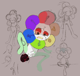 anthro corruption duo flower forced male male/male plant questionable_consent rape sex sitting engelstrompete blushcrunch_studio dandy's_world dandy_(dandy's_world) sketch sketch_page