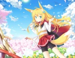 animal_ears bike_shorts blue_eyes blush cherry_blossom cloud fangs female food hair leaf long_hair looking_back nibiiro_shizuka orange_hair original pleated_skirt skirt sky solo sun tree wood
Rating: Safe
Score: 4
User: AnacondaRifle
Date: September 18, 2012