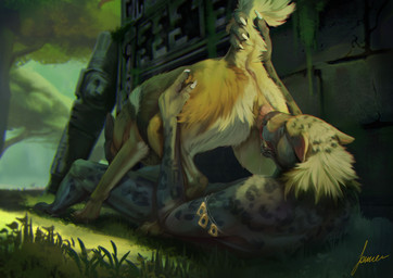 69_position animal_genitalia animal_vulva anthro anthro_on_feral anus bestiality butt canine_genitalia canine_vulva cunnilingus digitigrade duo female female_feral female_on_top feral feral_on_top forest genitals interspecies jungle licking male male/female male_anthro male_on_feral on_top oral plant quadruped sex tail tail_grab tongue tree vaginal vulva fokker_(artist) canid canine canis domestic_dog felid feline german_shepherd herding_dog hyena mammal pastoral_dog absurd_res hi_res signature