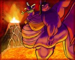 aircraft anthro big_breasts big_butt bikini breasts butt clothed clothing female hair helicopter holding_vehicle horn huge_breasts huge_butt lava macro membrane_(anatomy) membranous_wings morbidly_obese mostly_nude nipples obese obese_anthro obese_female overweight overweight_anthro overweight_female purple_body purple_scales scales solo swimwear tail thick_thighs two-piece_swimsuit vehicle volcano wings kazecat mythology sarjiri_sara_(kazecat) dragon mythological_creature mythological_scalie scalie 2006 5:4