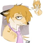 blonde_hair feral feral_with_hair fur hair male simple_background solo tan_body tan_fur white_background yellow_body yellow_fur decayyingsoul mob_psycho_100 one_(manga) reigen_arataka canid canine fox mammal 1:1 2022 colored_sketch digital_drawing_(artwork) digital_media_(artwork) hi_res sketch