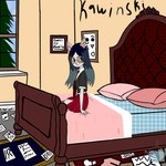 anthro artist clothing dorm_room drug_paraphernalia female female_anthro school_uniform uniform kawinski cartoon_hangover the_summoning claire_(the_summoning) felid feline mammal hi_res