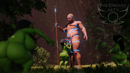 ball_grab balls biped blue_markings druid duo_focus erection female female_humanoid forest genitals glowing glowing_eyes glowing_markings green_body green_skin grope group holding_melee_weapon holding_object holding_polearm holding_spear holding_weapon larger_male magic_user male male/female male_human markings melee_weapon mostly_nude_human mostly_nude_male nude nude_female nude_humanoid outside penis plant polearm shortstack size_difference spear staff standing tree tribal tribal_markings tribal_spellcaster weapon palewdas_arts scrag_(modeler) barn_(palewdasarts) goblin human humanoid mammal 16:9 3d_(artwork) digital_media_(artwork) hi_res widescreen