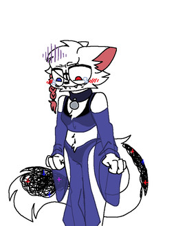ambiguous_gender bodily_fluids clothed clothing collar crying embarrassed eyewear glasses heterochromia long_sleeves skimpy solo tears translucent translucent_clothing upset visible_underwear young roomwithavoid scribbles_(arsononymous) ambiguous_species
