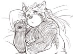 anthro bed belly furniture humanoid_hands kemono lying male moobs overweight overweight_male pillow solo exe_exem lifewonders tokyo_afterschool_summoners zhurong_(tas) ailurid mammal red_panda 2021 digital_drawing_(artwork) digital_media_(artwork) sketch