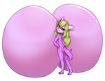 anthro big_breasts breasts female hands_on_hips huge_breasts hyper hyper_breasts rear_view solo compiscastelit lecia cougar felid feline mammal hi_res