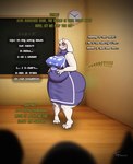 2022 anthro blush bodily_fluids boss_monster_(undertale) bovid caprine chalkboard classroom clothed clothing comic dialogue discomfort english_text fart feces female fully_clothed goat group inflation mammal offscreen_character profanity public robe rumbling_stomach school solo_focus sweat teacher text toby_art toriel undertale undertale_(series) visible_stench