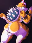 anthro balls big_balls claws genitals male sharp_teeth solo teeth mazilion mario_bros nintendo meowser dinosaur koopa prehistoric_species reptile scalie 3:4 hi_res