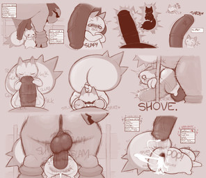 after_sex anal anal_penetration animal_genitalia animal_penis anus balls big_balls big_penis big_tail bodily_fluids buckteeth butt cheek_bulge cheek_spots cockslap crying cum cum_in_ass cum_in_vagina cum_inside dominant duo electricity equine_genitalia equine_penis erection fellatio female fence feral forced gameplay_mechanics gaping gaping_anus genital_fluids genitals glk impregnation larger_dom larger_male leaking_cum leaking_vagina level_difference level_drain level_up looking_at_viewer male male/female open_mouth oral penetration penile penile_penetration penis penis_in_ass precum pregnant puffed_cheeks questionable_consent sex size_difference slap smaller_female stretched_vagina tail tears teeth text thick_thighs throbbing type_advantage vaginal vaginal_penetration vein veiny_penis vulva wide_hips zlut385 nintendo pokemon equid equine generation_4_pokemon generation_7_pokemon horse mammal mudsdale pachirisu pokemon_(species) rodent sciurid character_name english_text hi_res monochrome sketch_page